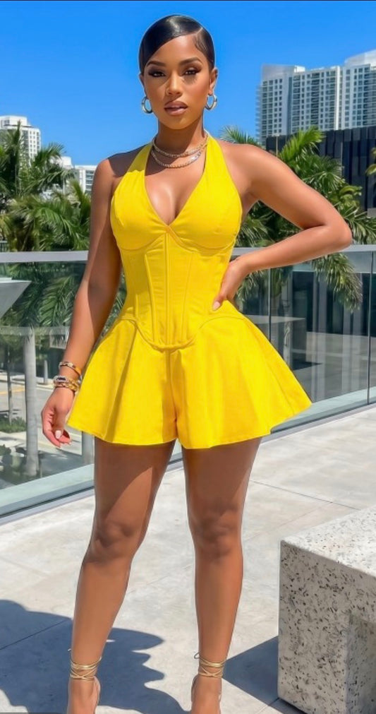 Yellow Bee Romper